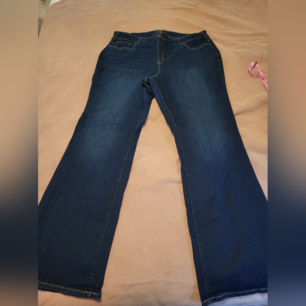 Lane Bryant Dark Blue Flare Jeans 22W Long